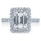 HT2522EC75X55 Platinum Tacori Blooming Beauties Engagement Ring