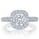 Tacori HT2550CU75 Platinum Classic Crescent Engagement Ring