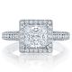 HT2550PR7 Platinum Tacori Classic Crescent Engagement Ring