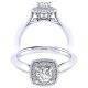 Taryn 14k White Gold Round Perfect Match Engagement Ring TE001A2ABW44JJ