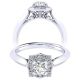Taryn 14k White Gold Round Perfect Match Engagement Ring TE001A2ADW44JJ