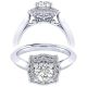 Taryn 14k White Gold Round Perfect Match Engagement Ring TE001B3AAW44JJ