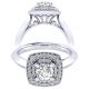 Taryn 14k White Gold Round Perfect Match Engagement Ring TE001B3AFW44JJ