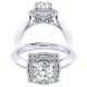 Taryn 14k White Gold Round Perfect Match Engagement Ring TE001B4AAW44JJ