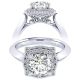 Taryn 14k White Gold Round Perfect Match Engagement Ring TE001C6AAW44JJ