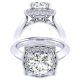 Taryn 14k White Gold Round Perfect Match Engagement Ring TE001C8AAW44JJ