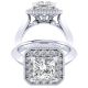 Taryn 14k White Gold Princess Cut Perfect Match Engagement Ring TE001C8ALW44JJ