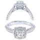 Taryn 14k White Gold Round Perfect Match Engagement Ring TE002A2AAW44JJ
