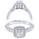 Taryn 14k White Gold Round Perfect Match Engagement Ring TE002A2ABW44JJ