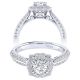 Taryn 14k White Gold Round Perfect Match Engagement Ring TE002A2ACW44JJ