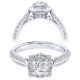 Taryn 14k White Gold Round Perfect Match Engagement Ring TE002A2ADW44JJ
