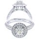 Taryn 14k White Gold Round Perfect Match Engagement Ring TE002A2AHW44JJ
