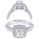 Taryn 14k White Gold Round Perfect Match Engagement Ring TE002B3AAW44JJ