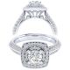 Taryn 14k White Gold Round Perfect Match Engagement Ring TE002B3AFW44JJ