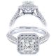 Taryn 14k White Gold Princess Cut Perfect Match Engagement Ring TE002B4ALW44JJ