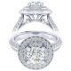 Taryn 14k White Gold Round Perfect Match Engagement Ring TE002C6AHW44JJ