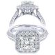 Taryn 14k White Gold Princess Cut Perfect Match Engagement Ring TE002C6ALW44JJ