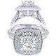 Taryn 14k White Gold Round Perfect Match Engagement Ring TE002C8AFW44JJ