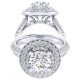 Taryn 14k White Gold Round Perfect Match Engagement Ring TE002C8AHW44JJ