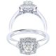 Taryn 14k White Gold Round Perfect Match Engagement Ring TE009A2AAW44JJ