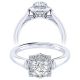 Taryn 14k White Gold Round Perfect Match Engagement Ring TE009A2ADW44JJ
