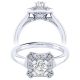 Taryn 14k White Gold Round Perfect Match Engagement Ring TE009A2AEW44JJ