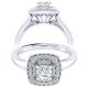 Taryn 14k White Gold Round Perfect Match Engagement Ring TE009A2AFW44JJ