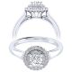 Taryn 14k White Gold Round Perfect Match Engagement Ring TE009A2AIW44JJ