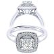 Taryn 14k White Gold Round Perfect Match Engagement Ring TE009B3AFW44JJ