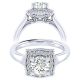 Taryn 14k White Gold Round Perfect Match Engagement Ring TE009B4AAW44JJ