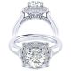Taryn 14k White Gold Round Perfect Match Engagement Ring TE009C6AAW44JJ