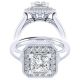 Taryn 14k White Gold Princess Cut Perfect Match Engagement Ring TE009C6ALW44JJ