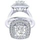 Taryn 14k White Gold Round Perfect Match Engagement Ring TE009C8AFW44JJ