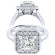 Taryn 14k White Gold Princess Cut Perfect Match Engagement Ring TE009C8ALW44JJ