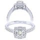 Taryn 14k White Gold Round Perfect Match Engagement Ring TE039A2AAW44JJ