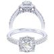 Taryn 14k White Gold Round Perfect Match Engagement Ring TE039A2ADW44JJ