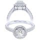 Taryn 14k White Gold Round Perfect Match Engagement Ring TE039A2AIW44JJ