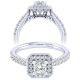 Taryn 14k White Gold Round Perfect Match Engagement Ring TE039A2ALW44JJ