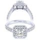 Taryn 14k White Gold Princess Cut Perfect Match Engagement Ring TE039B3ALW44JJ