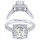 Taryn 14k White Gold Round Perfect Match Engagement Ring TE039B4AAW44JJ
