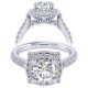 Taryn 14k White Gold Round Perfect Match Engagement Ring TE039C6AAW44JJ