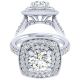 Taryn 14k White Gold Round Perfect Match Engagement Ring TE039C8AFW44JJ