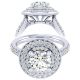 Taryn 14k White Gold Round Perfect Match Engagement Ring TE039C8AHW44JJ