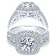 Taryn 14k White Gold Round Double Halo Engagement Ring TE10103W44JJ