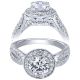 Taryn 14k White Gold Round Halo Engagement Ring TE10256W44JJ