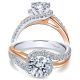 Taryn 14k White/Rose Gold Round Bypass Engagement Ring TE10308T44JJ