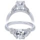 Taryn 14k White Gold Round Twisted Engagement Ring TE10493W44JJ