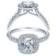 Taryn 14k White Gold Round Halo Engagement Ring TE10698W44JJ