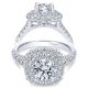 Taryn 14k White Gold Round Double Halo Engagement Ring TE10754W44JJ
