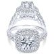 Taryn 14k White Gold Round Double Halo Engagement Ring TE10755W44JJ